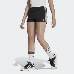 Αγορά 💯 Σορτς | Βερμούδες Adidas Originals 👩 Women's 3-Stripes Shorts BLACK/WHITE 🧨