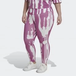 Το φθηνότερο 😍 Κολάν Adidas Originals 7/8 Leggings (Plus Size) Semi Pulse Lilac / White 🎁