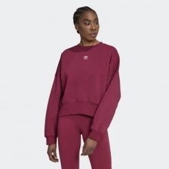Κουπόνι 🤩 Μπλούζα Μακρύ Μανίκι Adidas Originals Adicolor Essentials Fleece Sweatshirt Legacy Burgundy 🌟