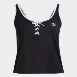 Καλύτερη πώληση 🌟 Αμάνικα T-shirts Adidas Originals Always Original Laced Tank Top (Plus Size) BLACK 💯 -Deals Hoka Store adidas originals always original laced tank top plus size 2