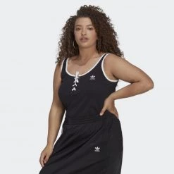 Καλύτερη πώληση 🌟 Αμάνικα T-shirts Adidas Originals Always Original Laced Tank Top (Plus Size) BLACK 💯 -Deals Hoka Store adidas originals always original laced tank top plus size 4