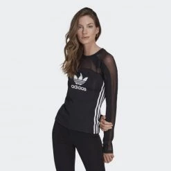 Η καλύτερη συμφωνία ❤️ Μπλούζα Μακρύ Μανίκι Adidas Originals Mesh Top BLACK 🎉