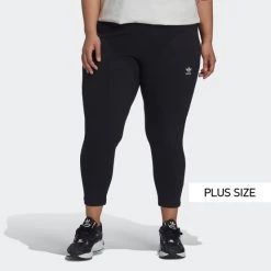 Εξοδος 🔥 Κολάν Adidas Originals Rib Γυναικείο Plus Size Κολάν BLACK 🧨