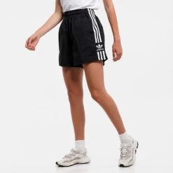 Best Pirce 🔥 Σορτς | Βερμούδες Adidas Originals Adicolor Γυναικείο Σορτς BLACK/WHITE 🤩