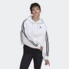 Εξοδος 🎉 Μπλούζα Με Κουκούλα Adidas Originals Adicolor Classics Crop Γυναικεία Μπλούζα με Κουκούλα WHITE ✔️
