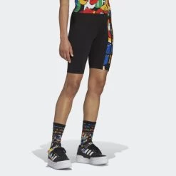 Προώθηση 🛒 Biker Shorts Adidas Originals X Rich Mnisi Γυναικείο Biker Σορτς BLACK/MULTCO 😉 -Deals Hoka Store adidas originals short leggings 3