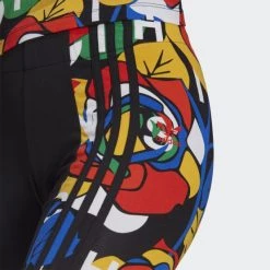 Προώθηση 🛒 Biker Shorts Adidas Originals X Rich Mnisi Γυναικείο Biker Σορτς BLACK/MULTCO 😉 -Deals Hoka Store adidas originals short leggings 4