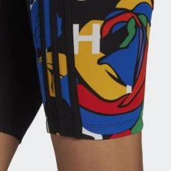 Προώθηση 🛒 Biker Shorts Adidas Originals X Rich Mnisi Γυναικείο Biker Σορτς BLACK/MULTCO 😉 -Deals Hoka Store adidas originals short leggings 5