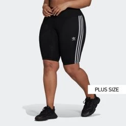 Best Pirce ⭐ Biker Shorts Adidas Originals Αdicolor Classics Primeblue Plus-Size Γυναικείο Biker Shorts BLACK 🔥
