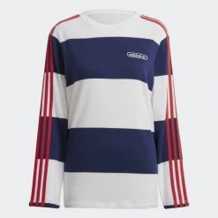 Εξοδος ⭐ Φούτερ Adidas Originals Striped Long Sleeve Sweatshirt Night Sky / White 🎉 -Deals Hoka Store adidas originals striped long sleeve sweatshirt 7