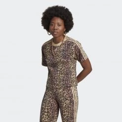 Εκπτωση ❤️ T-shirts | Μπλούζα κοντό μανίκι Adidas Originals All Over Print Γυναικείο T-Shirt BLACK/MULTCO 🤩