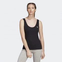 Κουπόνι 🎁 Αμάνικα T-shirts Adidas Originals 👩 Women's Tank Top BLACK/WHITE ✨