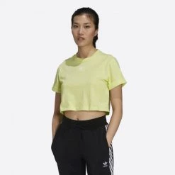 Φτηνός 🧨 T-shirts | Μπλούζα κοντό μανίκι Adidas Originals Γυvαικείο Crop Top PULYEL ✨