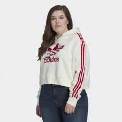 Φτηνός 🌟 Μπλούζα Με Κουκούλα Adidas Originals Thebe Magugu Hoodie (Plus Size) WHITE 🛒